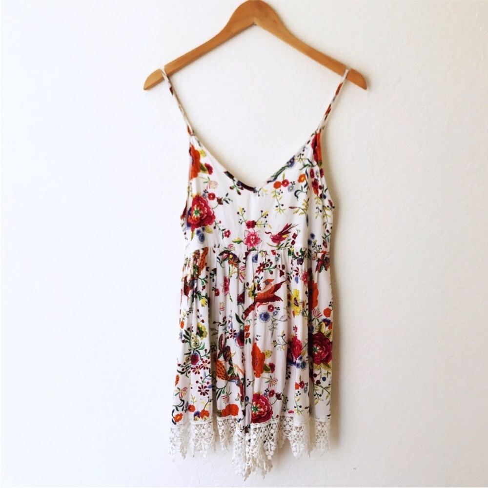 LF Mika & Gala Floral Flower Crochet Lace Romper Playsuit